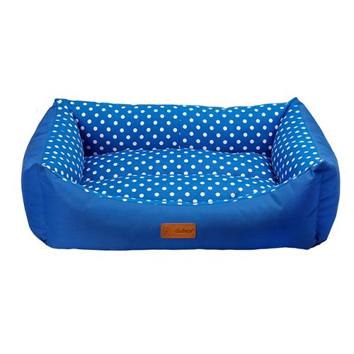 מיטה לכלבים כחול נקודות נגד מים 110*80*22 XL