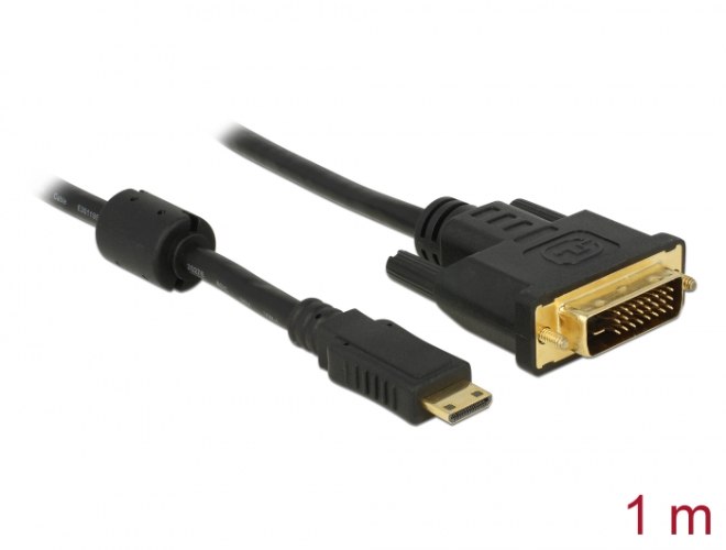 כבל מסך Delock Cable Mini HDMI Male To DVI 24+1 Male 1 m