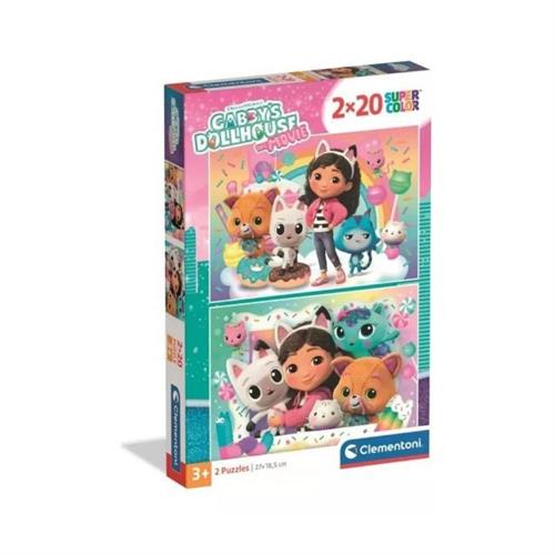 קלמנטוני - זוג פאזלים 2X20 חלקים בית הבובות של גבי - Clementoni 24832