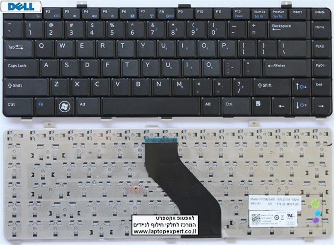 החלפת מקלדת למחשב נייד דל Dell Vostro V13 V13Z US Laptop Keyboard V100826AS1 , 046Y1 , 6037B0044401
