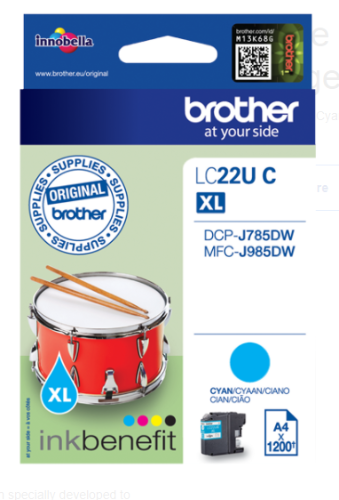 ראש דיו כחול מקורי Brother LC-22UC