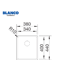 כיור נירוסטה למטבח | דגם Claron 340IF| מתאים לארון 40 ס"מ |מותג בלנקו היוקרתי תוצרת גרמניה