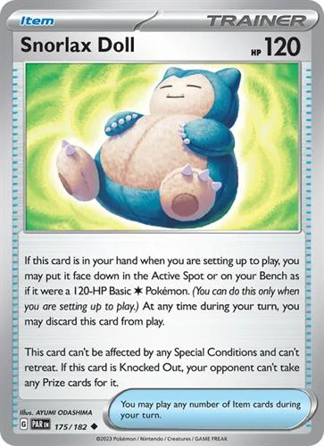 קלף בודד single פוקימון - snorlax doll - Paradox Rift - 175/182
