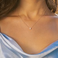 שרשרת סוליטר יהלום מעבדה CVD אמיתי 0.50 קראט