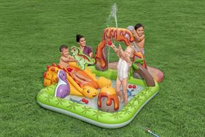 בריכת פעילות ילדים BESTWAY הר געש עם מגלשה ומתזי מים ‎262×188×102‎ ס״מ | מק״ט ‎53172‎ | קפיץ קפוץ