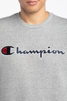 CHAMPION | צ'מפיון - פוטר צ'מפיון אפור לוגו רקום צווארון עגול | גברים