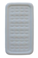 מזרן מתנפח ליחיד כולל משאבה צבע אפור Glamp GTSAB46 – מראה עליון של מזרן אפור מנופח עם טקסטורת גלים