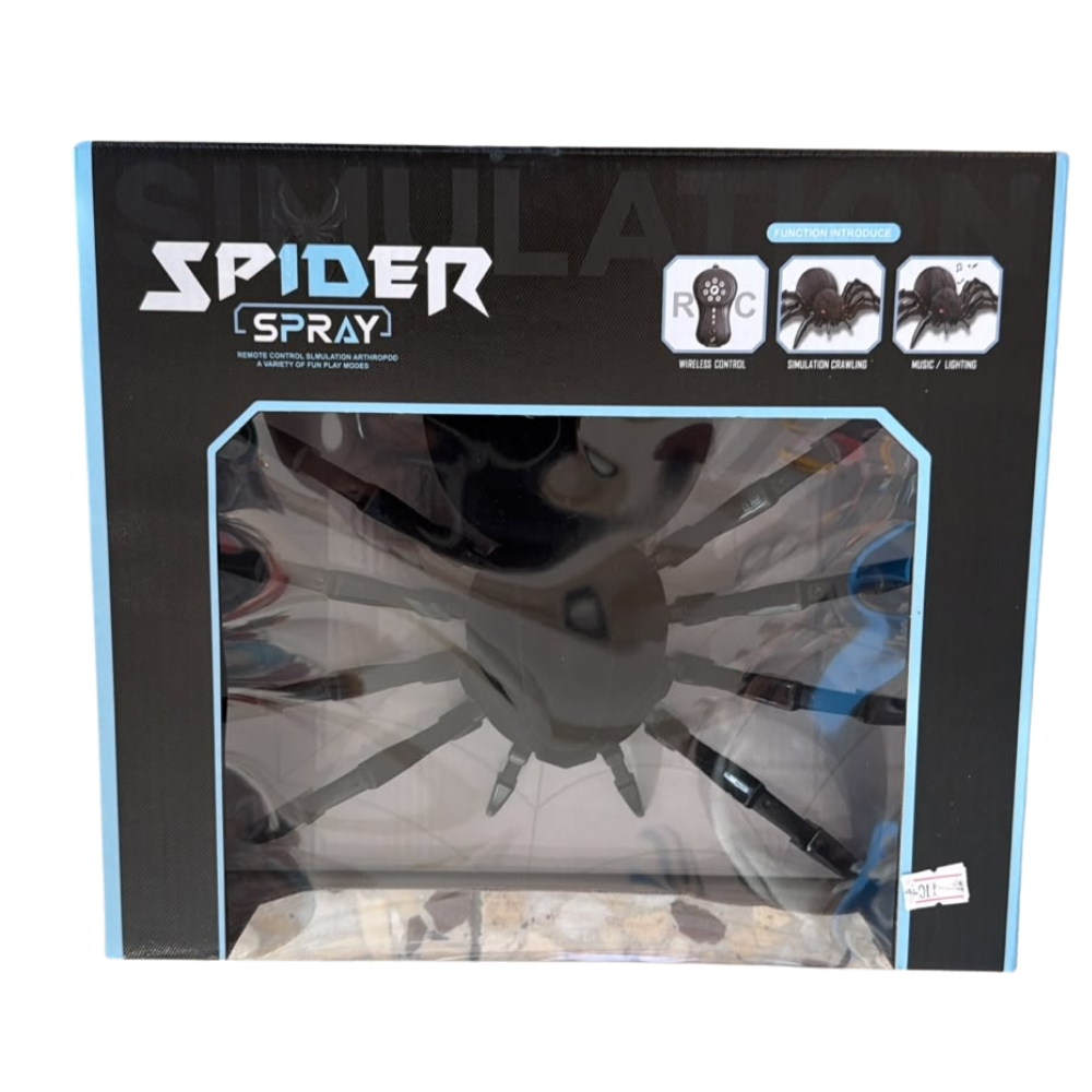 עכביש על שלט עם אפקט ספריי עשן אורות וצלילים Spider Spray Clip Toys 708946
