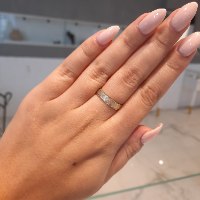 טבעת נישואין מעוצבת 4.5 ממ - M181