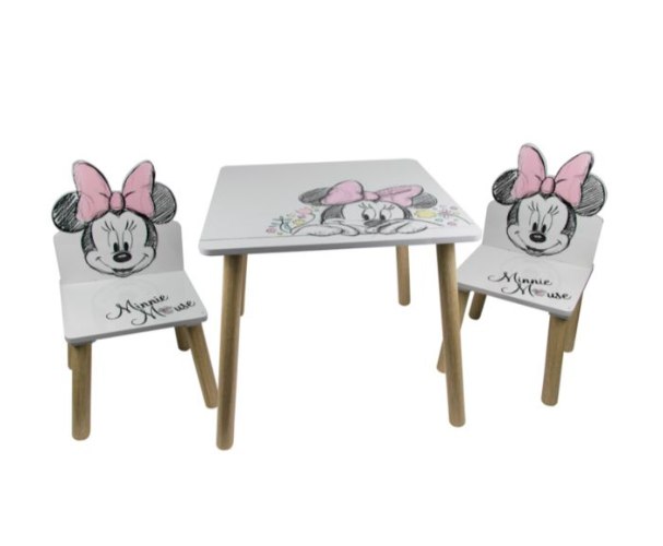 מינימאוס - סט שולחן ו2 כסאות עץ