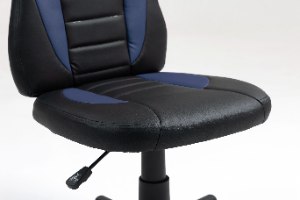 כיסא תלמיד ארגונומי לנוער בצבע שחור וכחול| מקט LEVEL UP | S301-BBL | קפיץ קפוץ
