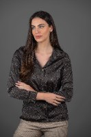 חולצת יסמין מודפס כהה