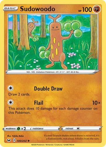 קלף בודד single פוקימון - sudowoodo - Sword & Shield - 100/202