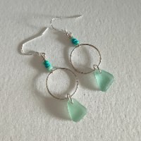 Turquoise hoops