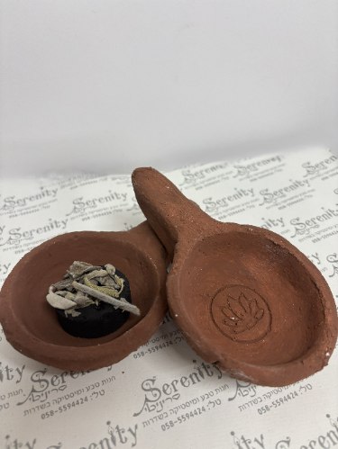 כלי הקטרה חרס lotus
