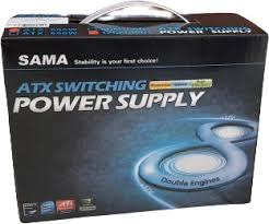ספק כוח למחשב Sama ATX-500W – 500W עם מאוורר שקט ויציבות +12V כפולה