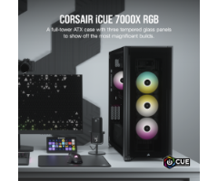 מארז CORSAIR iCUE 7000X RGB Tempered Glass Full-Tower ATX BLACK