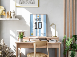תמונת קנבס הדפס חולצתו של אגדת הכדורגל ליונל מסי "Number 10" | תמונה לבית ולמשרד בתחום הספורט
