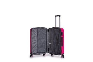 סט 3 מזוודות איכותיות SWISS  - צבע ורוד/כתום