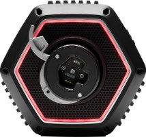 בסיס להגה מירוצים Thrustmaster T818 – בסיס שחור משושה עם תאורת לד אדומה סביב חיבור ההגה המרכזי פריט בודד