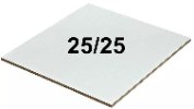 יחידה בודדת  - משטח MDF מרובע 25/25 ס"מ - לבן