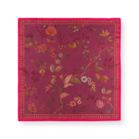 צעיף 100% משי בורדו BODHI FLOWER מידות 53X53 ס"מ