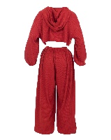 Waffle Balloon Tracksuit- Peach