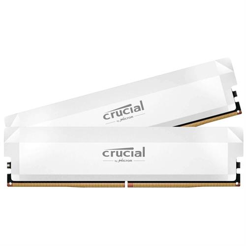 זיכרון RAM Crucial DDR5 Pro 64GB (2x32GB) 6400 CL40 OC Gaming - לבן