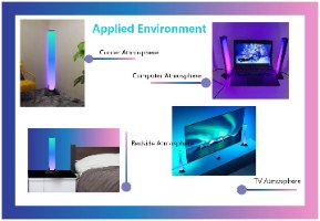 פס תאורת לדים כפול לגיימרים – LED Desktop Ambient Light (x2)
