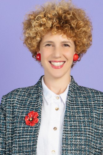 סיכת דש מתכת אמייל כלנית