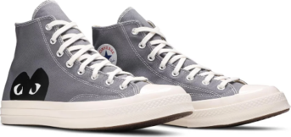 Comme des Garçons PLAY x Chuck 70 High Steel Gray