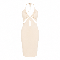 CUT OUT DRESS- CREAM