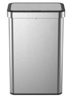 פח אשפה נירוסטה חיישן אוטומטי Eko Phantom Pro EK9577 50L – מבט חזיתי מלא על פח נירוסטה מלבני