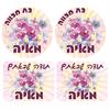 תוספת מדבקות (12 עגולות ו-16 מלבניות) - דגלונים בעיצובי בת מצווה