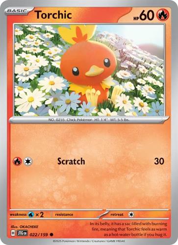 קלף בודד single פוקימון - torchic - Journey Together - 022/159