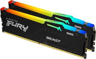 ז.לנייח Kingston Fury Beast RGB 32GB 2x16GB 6000Mhz DDR5 CL36 KIT