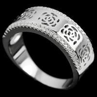טבעת כסף משובצת אבני זרקון RG5624 | תכשיטי כסף | טבעות כסף