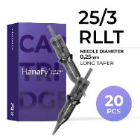 סט 20 מחטים HANAFY 25/3 RLLT