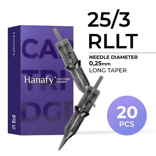 סט 20 מחטים HANAFY 25/3 RLLT
