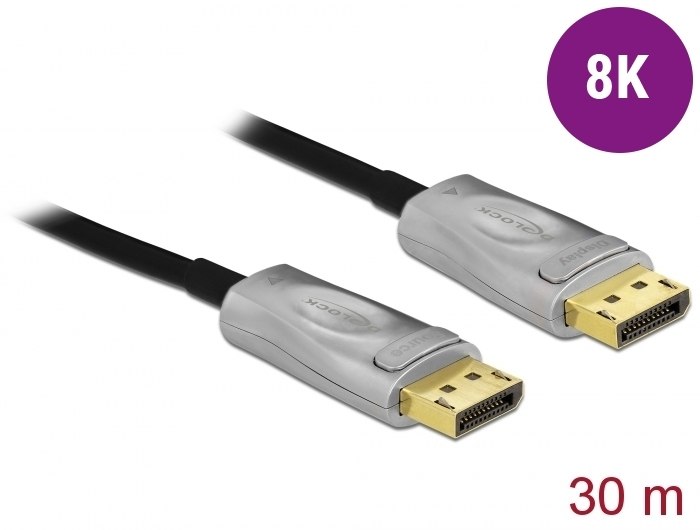 כבל מסך אקטיבי Delock Active Optical Cable DisplayPort 1.4 8K 30 Hz 30 m
