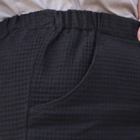 מכנסיים מדגם נועם מבד פיקה בצבע שחור
