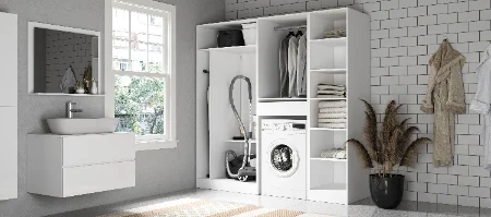 ארון למכונת כביסה חלק 65 Bonta White