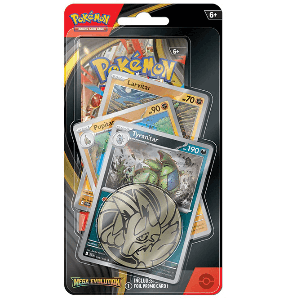 Pokemon TCG:Mega Evolution 01Checklane Blister Tyranitar קלפי בליסטר מגה אבולושן