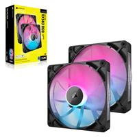 Corsair iCUE LINK RX140 RGB 140mm PWM 2xFans Starter Kit - Black