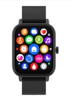 שעון חכם FitPro S3 – השעון מוצג מלפנים עם מסך פעיל המציג סמלילי אפליקציות צבעוניים