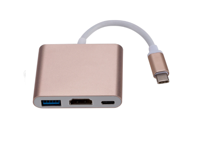 3 ב 1 סוג C כדי HDMI-תואם USB 3.0 טעינת מתאם USB-C 3.1 רכזת עבור Mac אוויר פרו huawei Mate10 סמסונג
