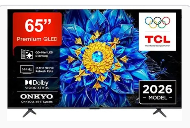 טלוויזיה חכמה 65 אינץ' TCL Premium 4K QD-MiniLED Google TV 65P8L