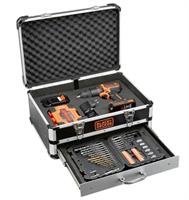 מארז מקדחת פטיש Black & Decker BDC718AS2F-QW – כולל 2 סוללות ו-80 אביזרים