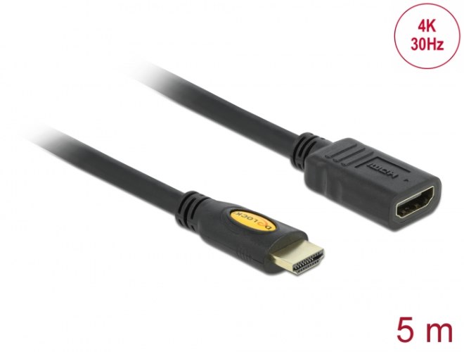 כבל מאריך Delock Extension Cable High Speed HDMI with Ethernet 5 m