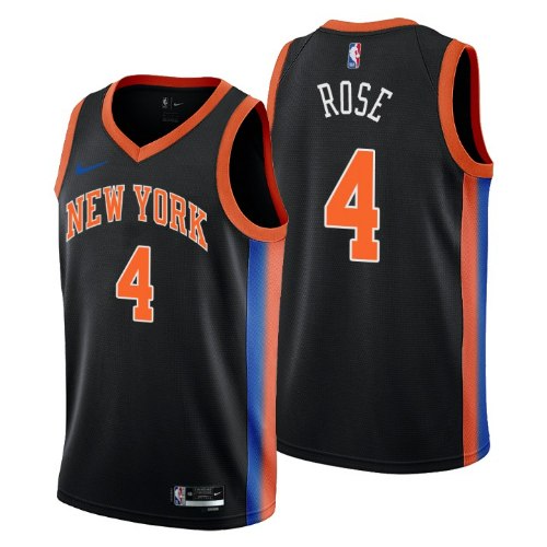 גופיית NBA ניו יורק ניקס שחור 22/23 - #4  Derrick Rose